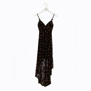 Disney Black Floral High Low Dress